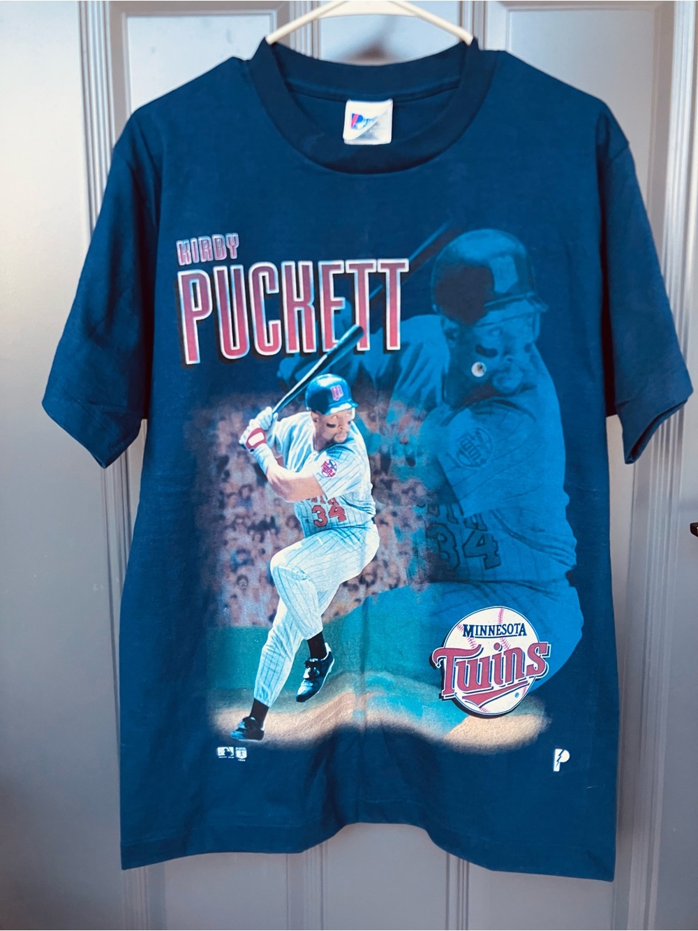 Vintage NWOT Pro Player MLB 1996 Kirby Puckett Minnesota Twins M Front Back Tee